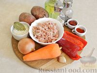 Фото приготовления рецепта: Суп-рагу с фрикадельками, рисом и овощами - шаг №1
