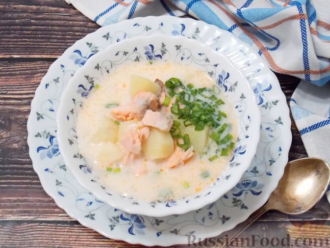 Рыбный суп с картофелем и фетаксой. Рецепт с фото.