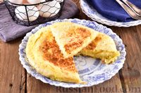 Фото к рецепту: Омлет с сыром в лаваше (на сковороде)