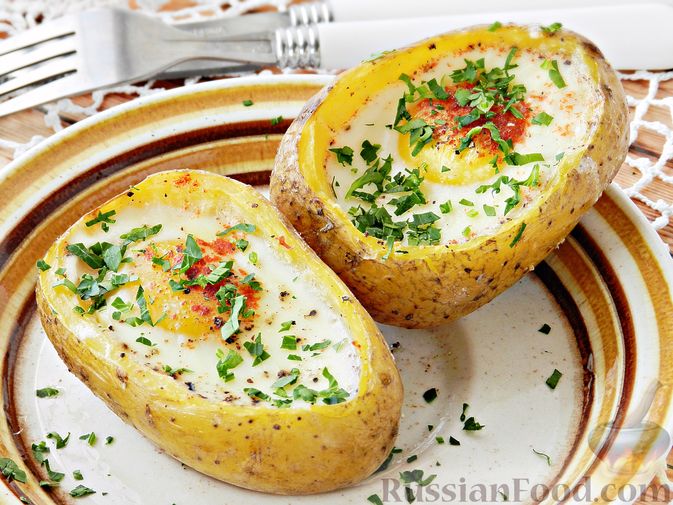 Картошка с яйцом в духовке – пошаговый рецепт приготовления с фото