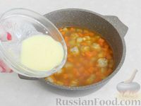 Фото приготовления рецепта: Суп с нутом и фрикадельками, по-турецки - шаг №15