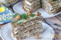 Фото приготовления рецепта: Печёночный торт с грибами и сыром - шаг №23