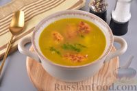 Фото к рецепту: Куриный суп с жареными галушками из сыра