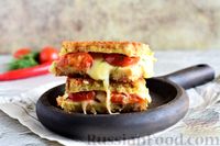 Фото к рецепту: Сэндвич с яйцом, сыром и помидорами