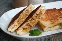 Фото приготовления рецепта: Сэндвичи с капустой, варёным яйцом и сыром - шаг №14