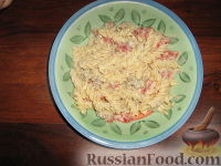 Фото к рецепту: Паста (фузилли) с болгарским перцем и маскарпоне
