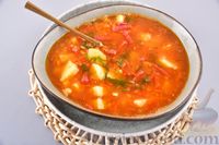 Фото приготовления рецепта: Гороховый суп с копченой колбасой - шаг №15