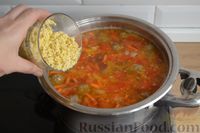 Фото приготовления рецепта: Суп с мясными фрикадельками, капустой и пшеном - шаг №11