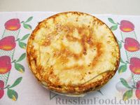 Фото приготовления рецепта: Пирог из лаваша с картофелем, творогом и сыром (на сковороде) - шаг №18