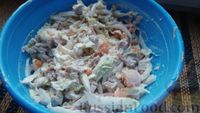Фото приготовления рецепта: Салат из индейки, мандаринов и пекинской капусты - шаг №9