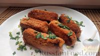 Фото к рецепту: Картофельно-куриные котлеты с кукурузой и зелёным горошком