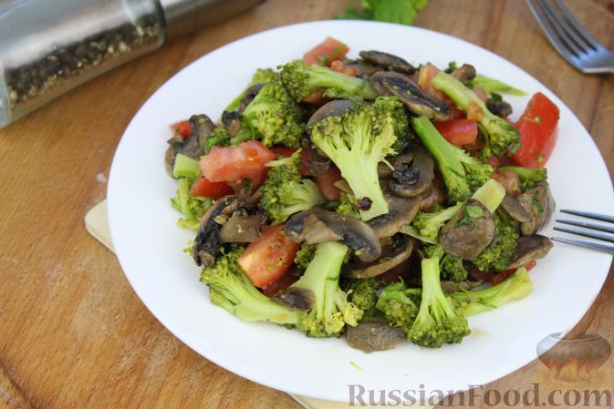 блюда из брокколи с грибами и цветной капусты | Дзен