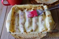 Фото приготовления рецепта: Блины с яблоками, запечённые под безе - шаг №16