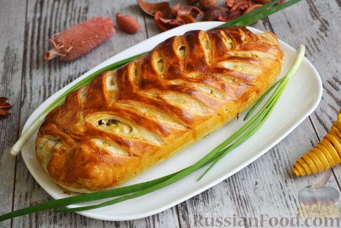 Слоеный пирог с курицей и сыром — уральские-газоны.рф