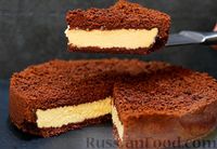Фото к рецепту: Шоколадный пирог с творожной начинкой