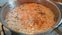 Фото приготовления рецепта: Сырный суп с индейкой, овощами и макаронами - шаг №6