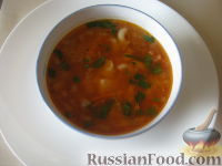 Фото приготовления рецепта: Суп картофельный с макаронами - шаг №16
