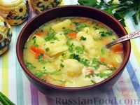 Фото к рецепту: Гороховый суп с клёцками