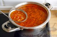 Фото приготовления рецепта: Греческий томатный суп с фасолью и оливками - шаг №12