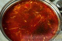 Фото приготовления рецепта: Томатный суп с квашеной капустой и кукурузной крупой - шаг №14