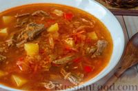 Фото приготовления рецепта: Томатный суп с квашеной капустой и кукурузной крупой - шаг №15