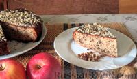 Фото приготовления рецепта: Манник с яблоками и орехами - шаг №12