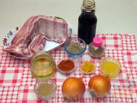 Фото приготовления рецепта: Запечённые свиные рёбрышки в медово-соевом соусе (в рукаве) - шаг №1