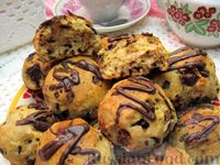 Фото приготовления рецепта: Мягкое печенье с шоколадом и апельсиновой цедрой - шаг №12