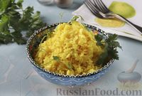 Фото к рецепту: "Лимонный" рис с луком и куркумой (на сковороде)