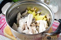 Фото приготовления рецепта: Грибной суп-пюре с курицей - шаг №9