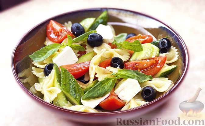 Салат с макаронами и овощами – кулинарный рецепт