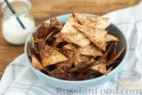 Фото к рецепту: Сладкие "чипсы" из лаваша, с какао и корицей