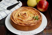 Фото к рецепту: Яблочный пирог из дрожжевого теста