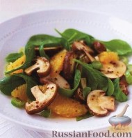 Фото к рецепту: Салат из грибов и апельсинов