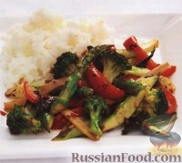 Фото к рецепту: Жареные овощи с имбирем и мятой