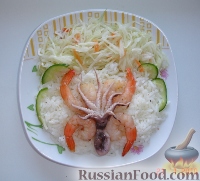 Фото к рецепту: Рис и морепродукты