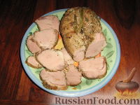 Фото к рецепту: Буженина из свинины "Нежность"
