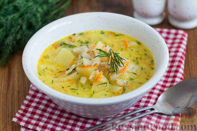 Ингредиенты для диетического супа с цветной капустой: