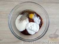 Фото приготовления рецепта: Блинный пирог с начинкой из печени, под яично-молочной заливкой - шаг №9