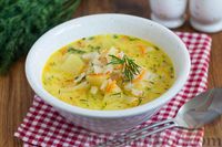 Фото к рецепту: Суп с капустой и плавленым сыром
