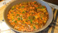 Фото приготовления рецепта: Котлеты из риса и шампиньонов под морковно-грибным соусом (в духовке) - шаг №24