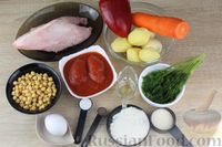 Фото приготовления рецепта: Томатный суп с болгарским перцем и фрикадельками из нута и моркови - шаг №3