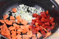 Фото приготовления рецепта: Томатный суп с болгарским перцем и фрикадельками из нута и моркови - шаг №8