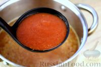 Фото приготовления рецепта: Томатный суп с болгарским перцем и фрикадельками из нута и моркови - шаг №23