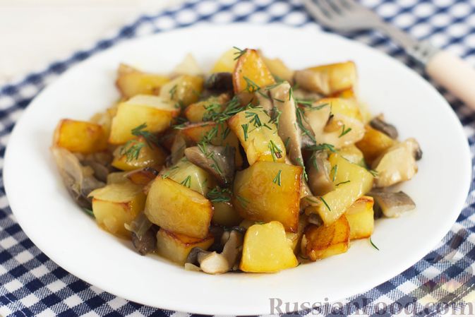Вешенки с картошкой в духовке