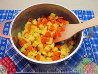 Фото приготовления рецепта: Овощной суп-пюре с творожно-мясными фрикадельками - шаг №7