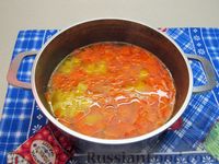 Фото приготовления рецепта: Овощной суп-пюре с творожно-мясными фрикадельками - шаг №9