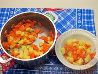 Фото приготовления рецепта: Овощной суп-пюре с творожно-мясными фрикадельками - шаг №16