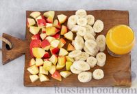 Фото приготовления рецепта: Яблочно-банановый смузи с апельсиновым соком и семенами льна - шаг №2