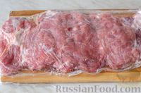 Фото приготовления рецепта: Рулет из свинины, с языком и беконом - шаг №8